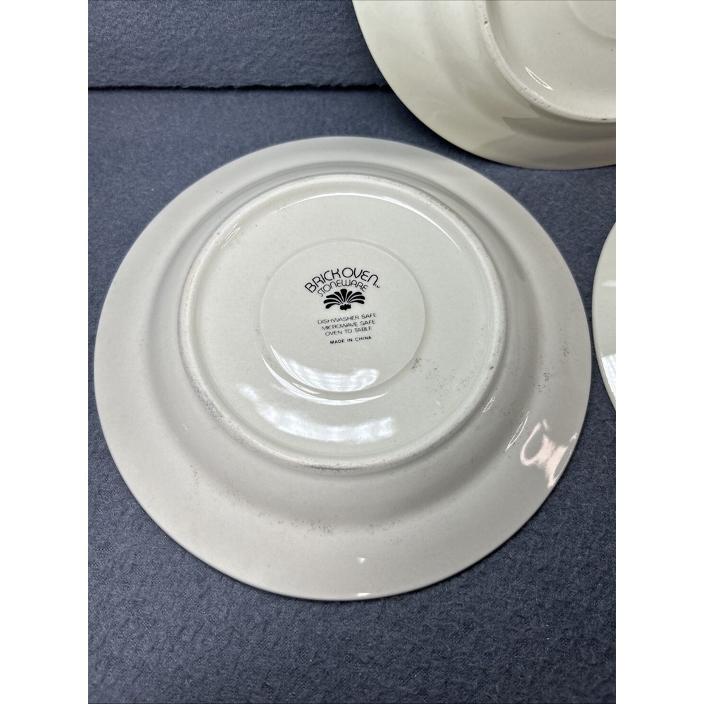Aunt Rhody Goose Saucers Set of 3 Blue Bow Farmhouse Stoneware - Picture 6 of 10